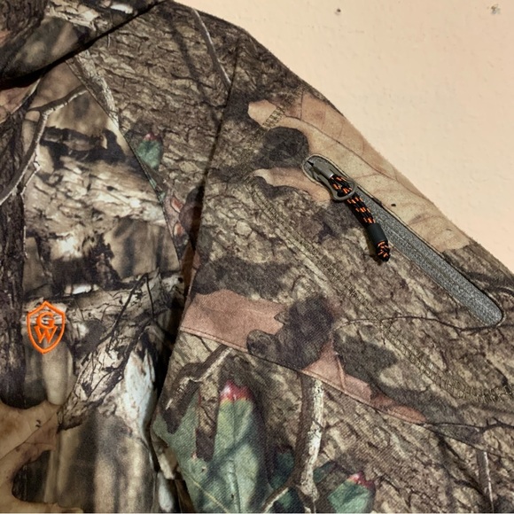 Game Winner Jacket Youth Large Brown Camo Woodland Hooded Full Zip Hunting - Picture 5 of 11